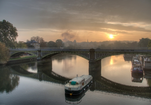 Tramonto a Richmond sul Tamigi