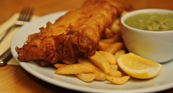 Merluzzo e patate fritte da Porters, Londra