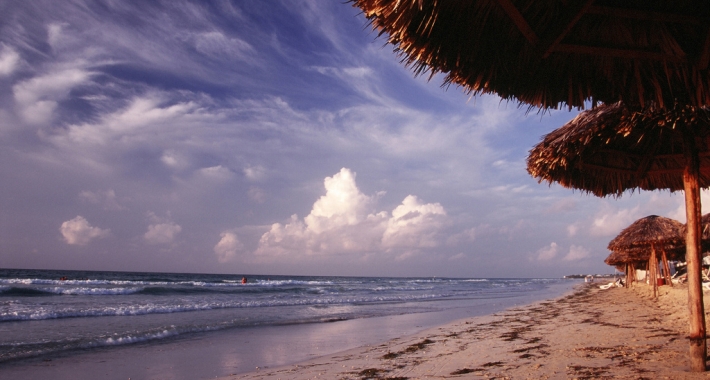 Spiaggia di cuba durante l'inverno