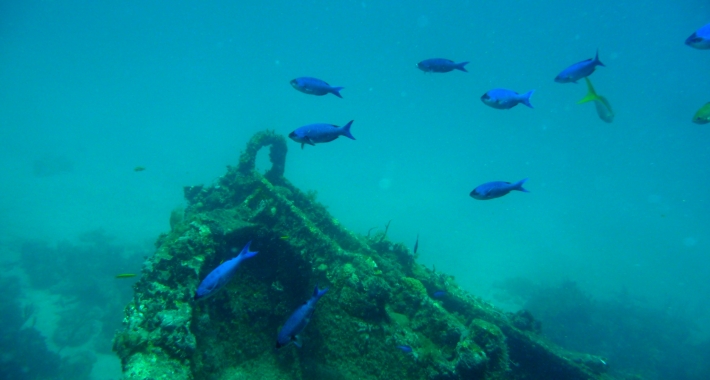 Resti di un galeone spagnolo sui fondali di Bahía de Santiago de Cuba.