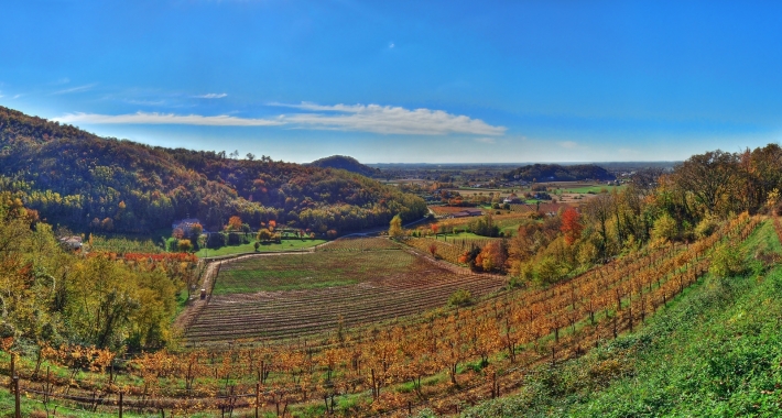 Castelmonte, vista sulla pianura, Friuli Venezia Giulia.