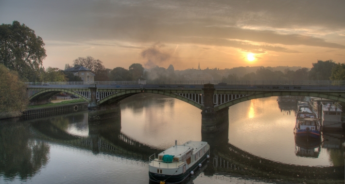 Tramonto a Richmond sul Tamigi