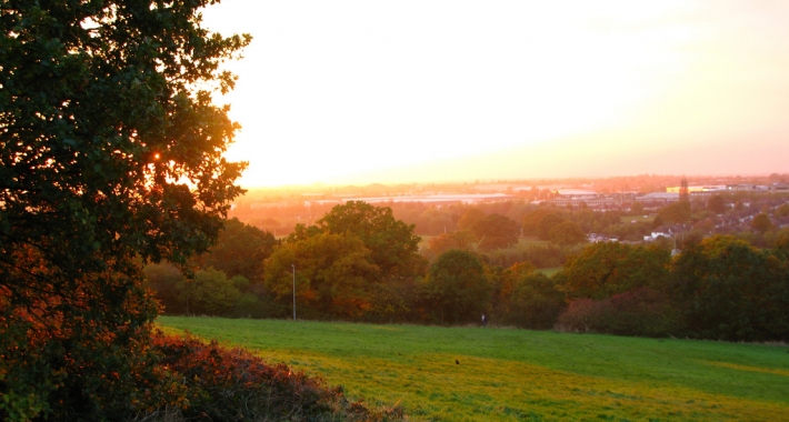 Tramonto visto da Horsenden Hill, Ealing, Londra