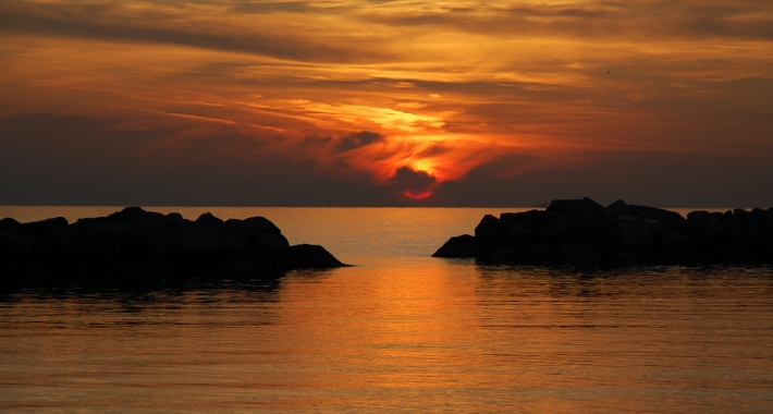 Tramonto sul mare a Bellaria - Igea Marina