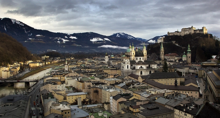 Vista panoramica di Salisburgo